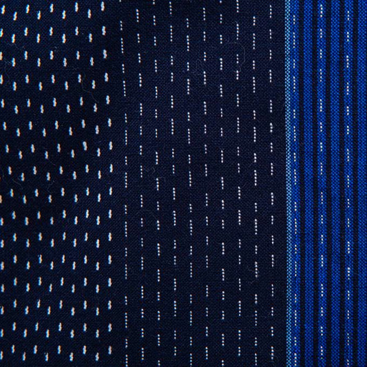 Hanten Dobi Strip Sashiko Winter Jacket for Men Free Size- Made in Japan