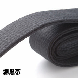 Tokyodo Black Belt Cotton Standart quality (4cm width) - Size 6 (310cm) Tokyodo