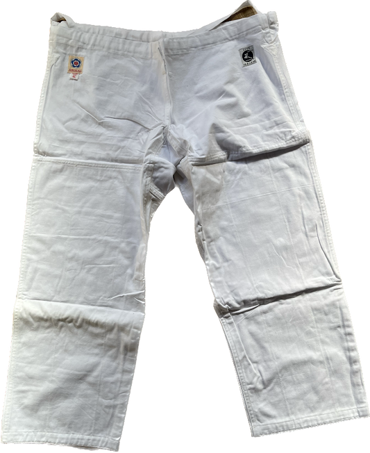 Aikido Pants - White Cotton Aikikai Tozando (Size 4L)
