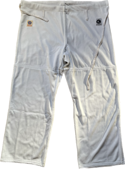 Aikido Pants - White Polyester Aikikai Tozando KUH (Size 5)