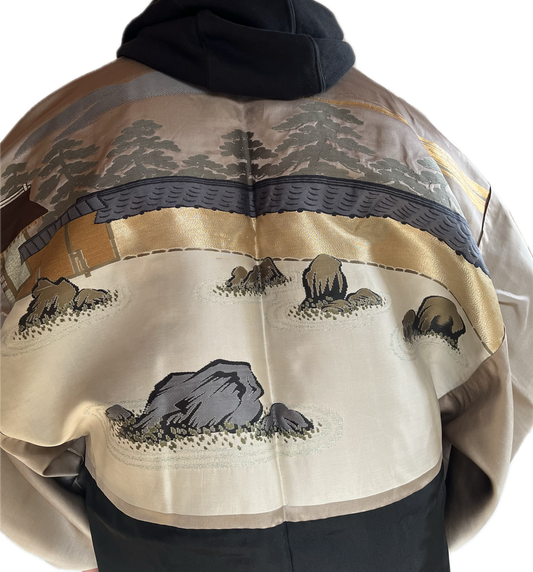 Antique Men’s Haori Jacket - Zen Garden of Ryoanji Temple, Kyoto (Deluxe Edition)