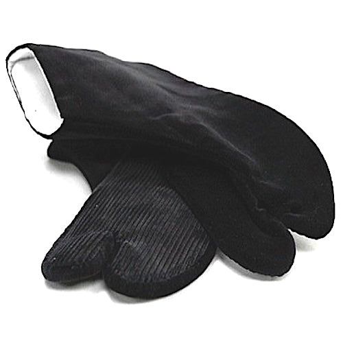 Black Ninja Tabi (Winter) Thick Cotton 4 Kohaze Made in Japan