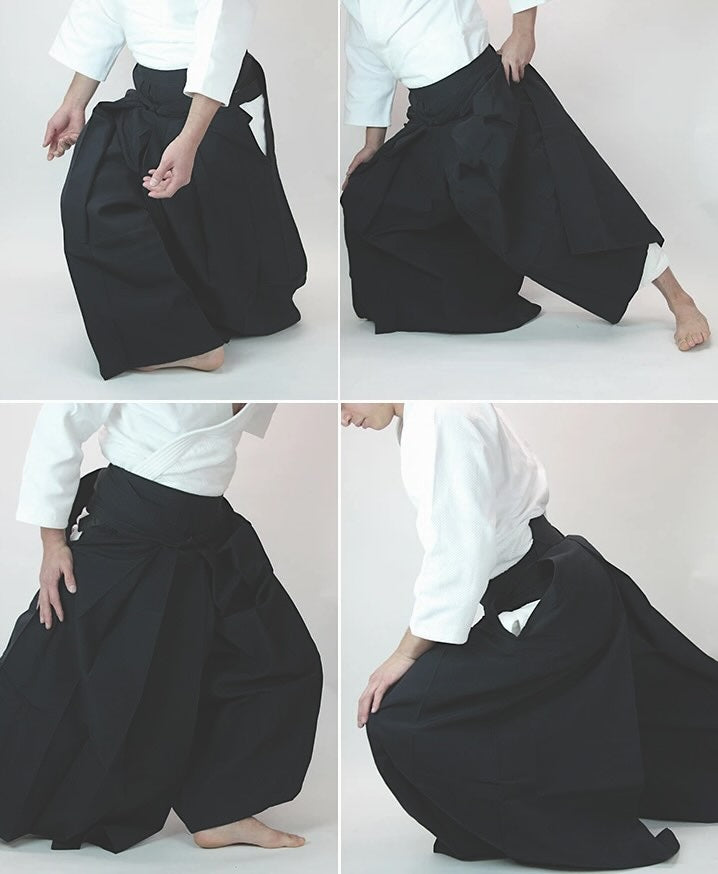 Hakama Aikido Polyester Navy Blue (Size 24) | Tozando AH-400