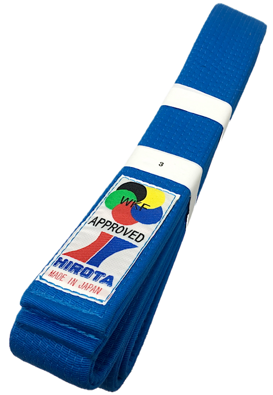 Hirota Blue Karate Belt Kumite Yohachi WKF Size 3 (250 cm)