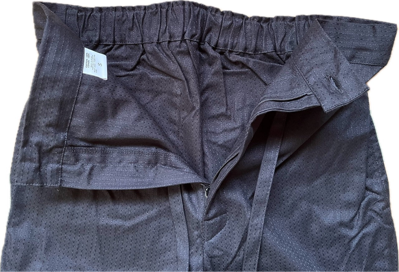 Men’s Unisex Samue – Sashiko Cotton – Black (Size S – 155cm – 165cm) – Made in Japan