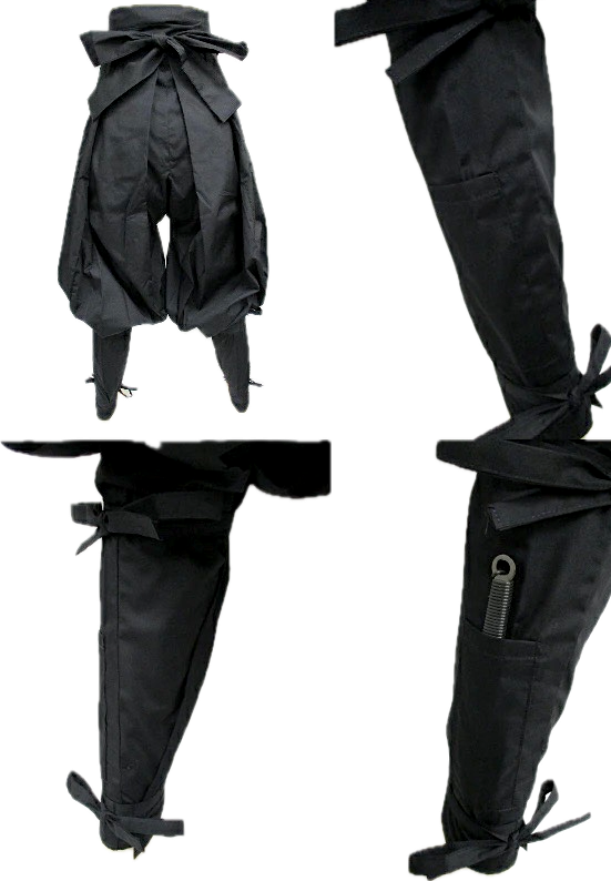 Iga Ninja Hakama Pants Tatsukebakama Black Polyester