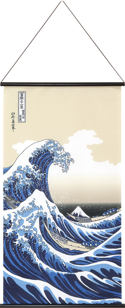 Japanese Wall Tapestry “Shiranami” – Great Wave of Kanagawa Style – Made in Japan