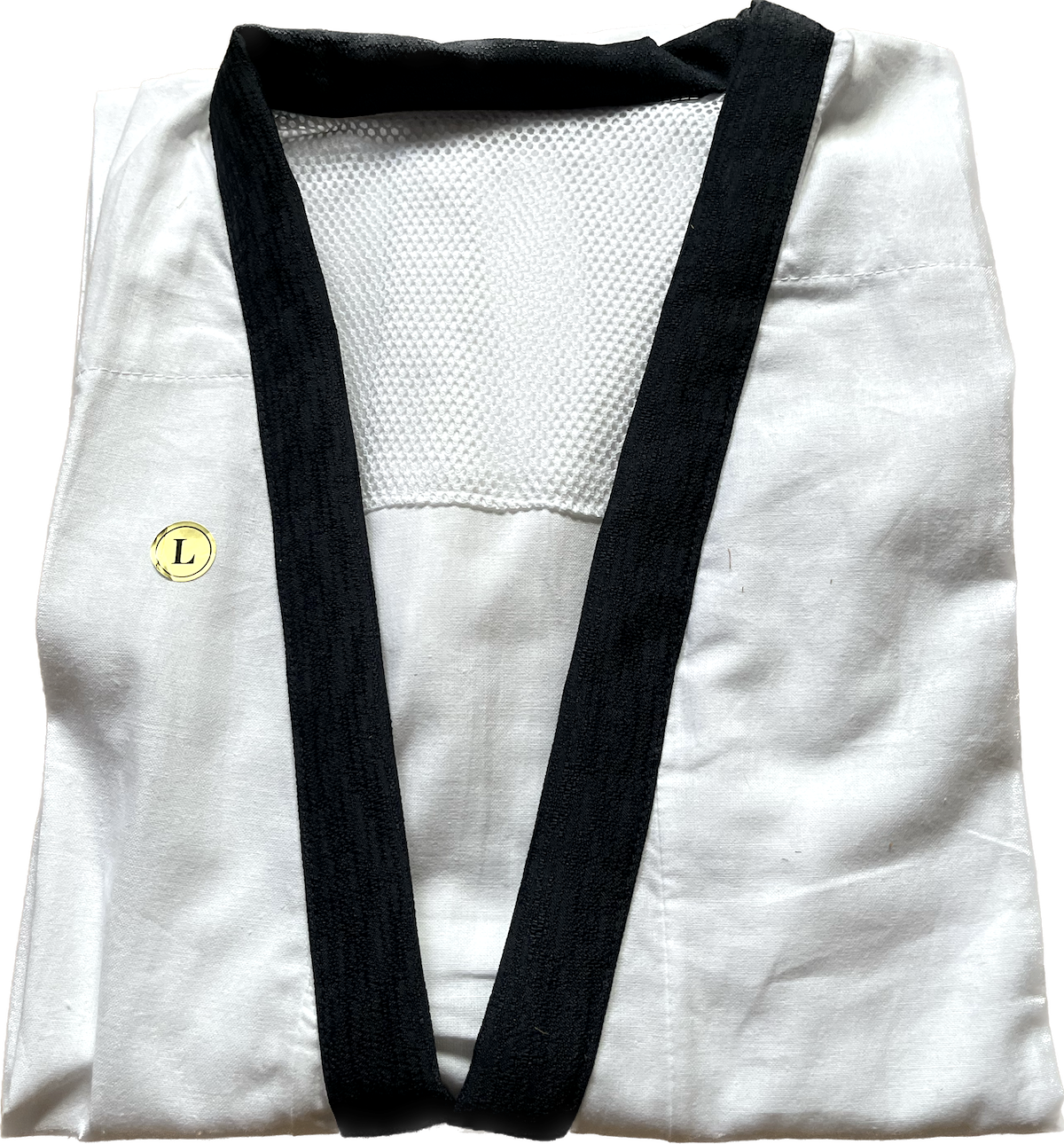 Juban Kendo Iaido Shitagi – White Cotton with Blue Collar (Size L)