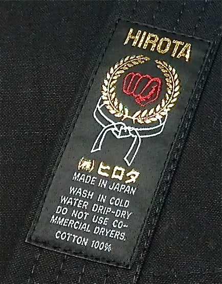 Hirota KB-11 Black Cotton Uniform, Medium-Weight