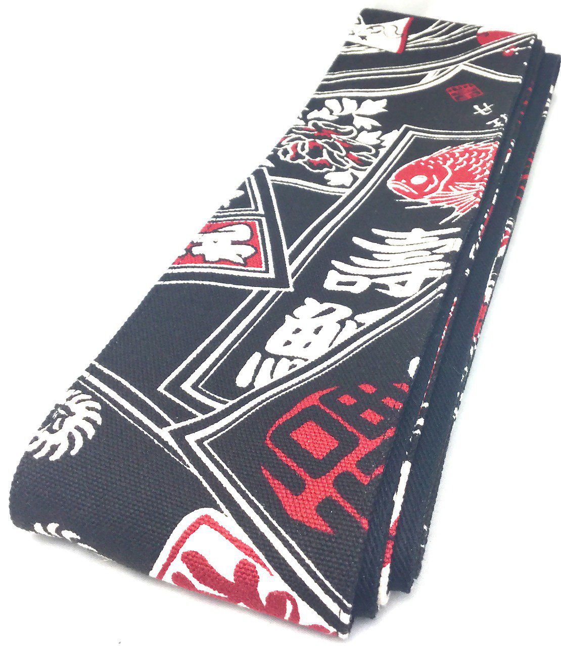 Kaku Obi Kimono Belt - Matsuri Koi Pattern Handmade in Japan