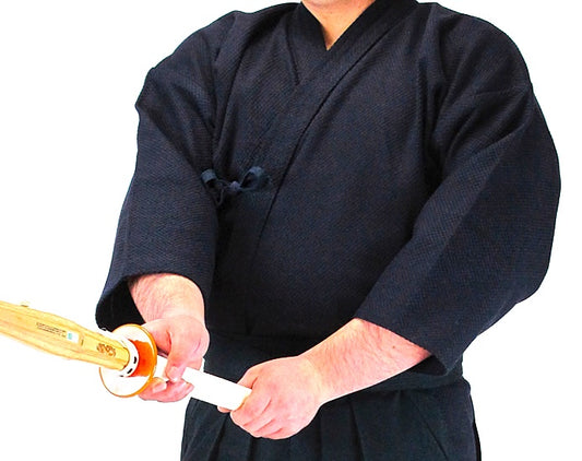 Kendogi Iro Dome - Navy Blue Cotton - Single Layer - Size 2L - Made in Japan