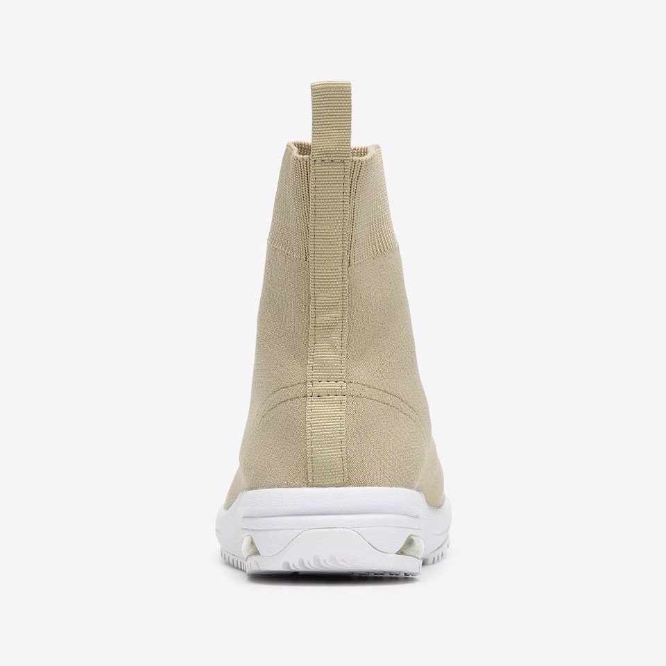 Knit Tabi Boots Beige
