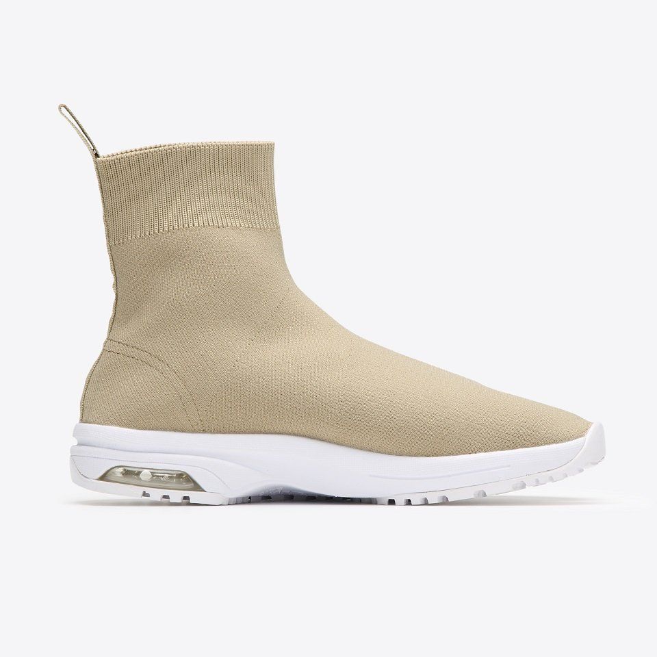 Knit Tabi Boots Beige
