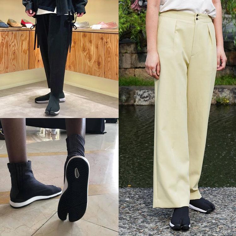 Knit Tabi Boots Black
