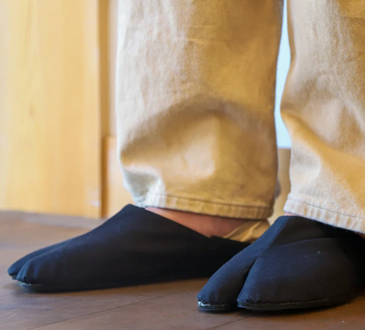 Mannen Tabi Shoes Black Marugo