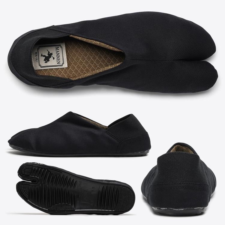 Mannen Tabi Shoes Black Marugo