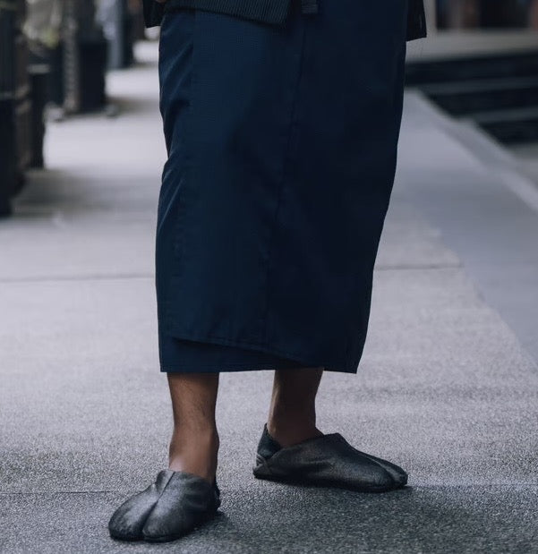 Mannen Tabi Shoes Silver Marugo