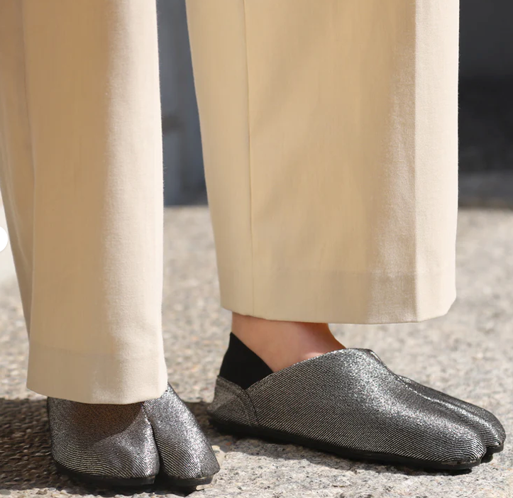 Mannen Tabi Shoes Silver Marugo