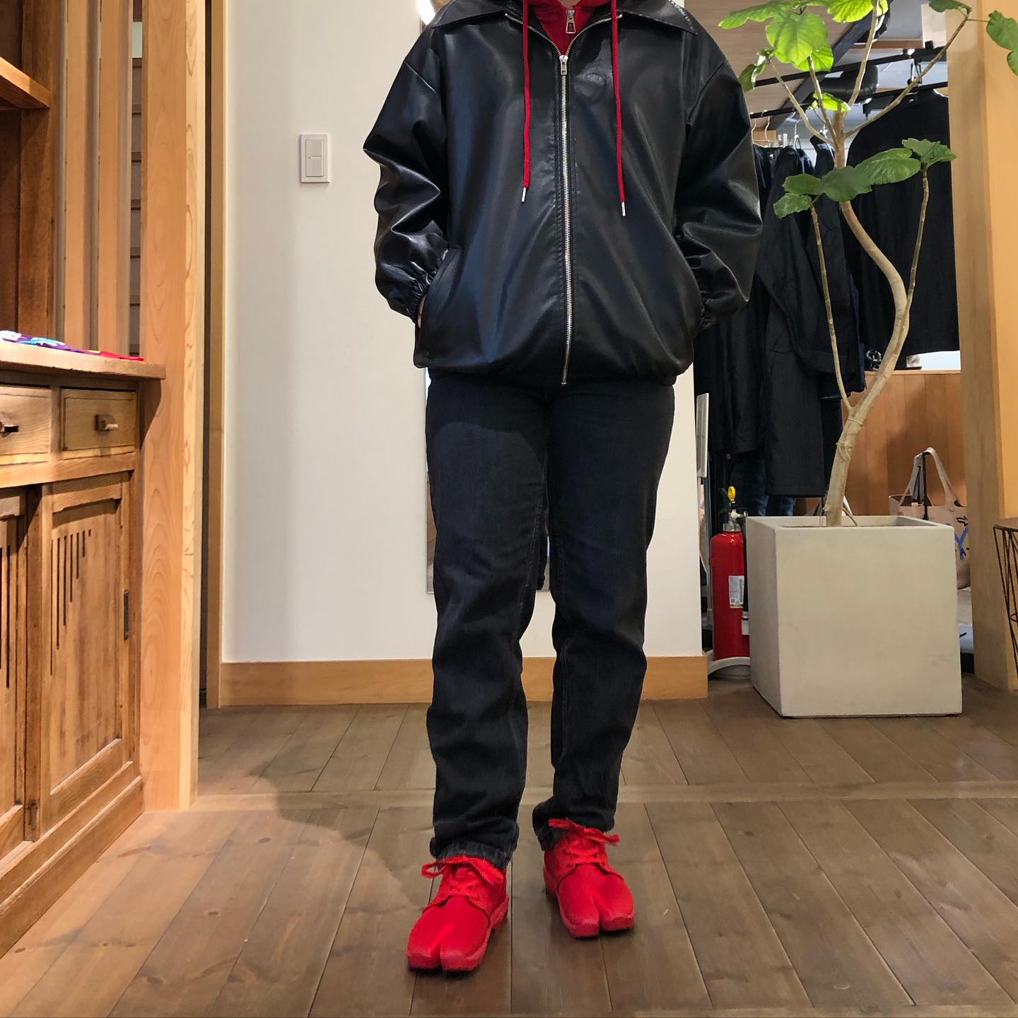 Marugo Sports Jog II Red Japanese Jika-Tabi Shoes