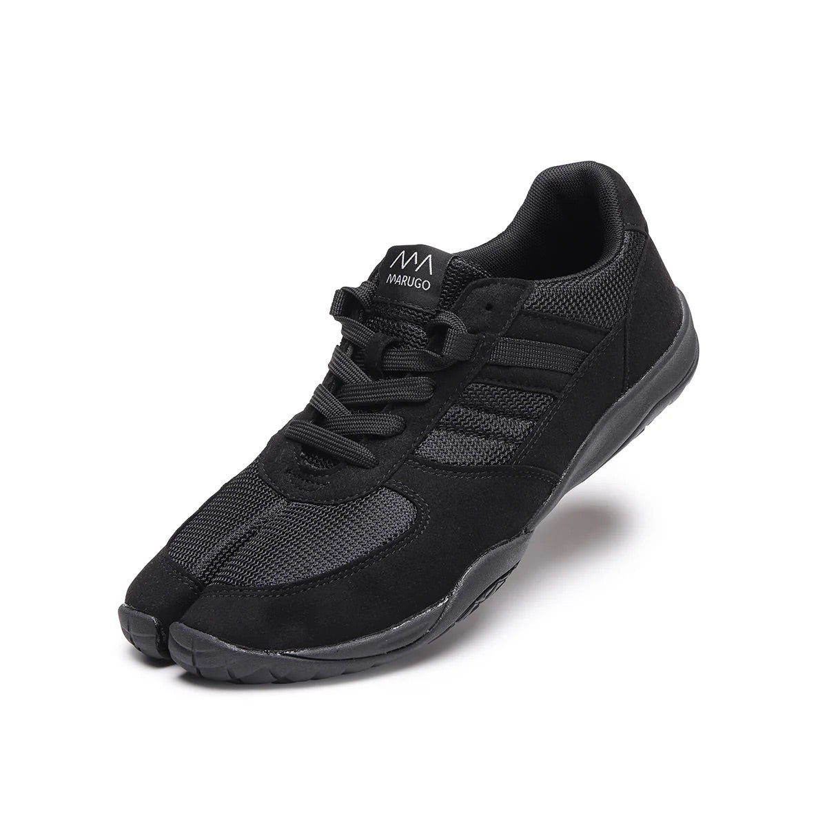 Marugo Sports Jog 3 Black Japanese Split-Toe Sneakers