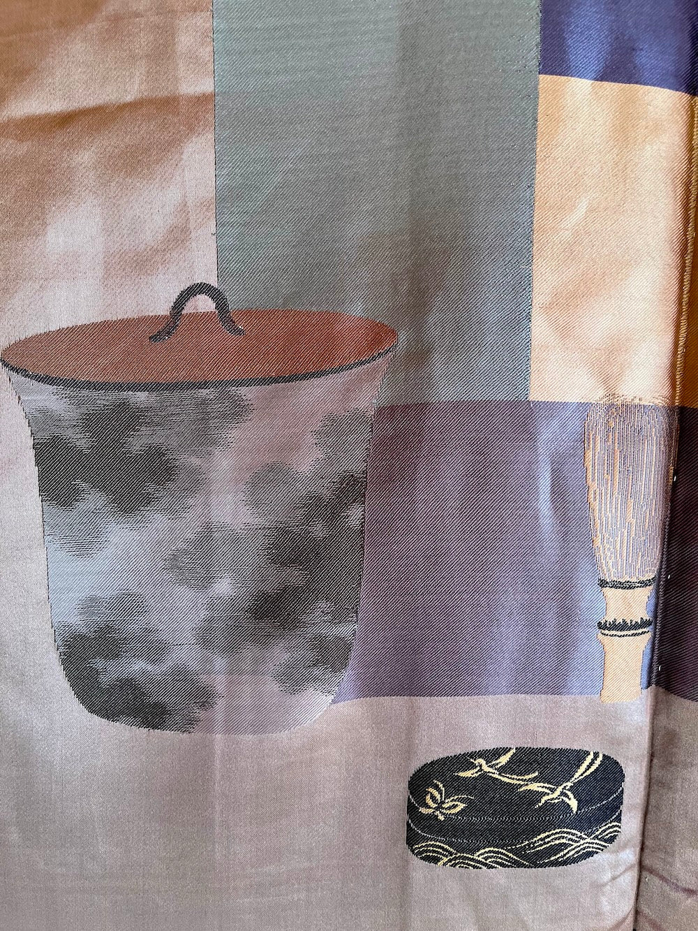 Men’s Antique Haori Black Silk Takanohane Montsuki SADO (Tea Ceremony)