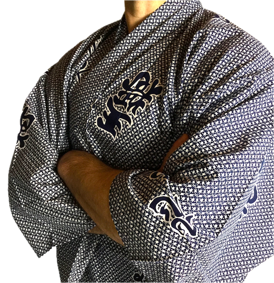 Men's Japanese Yukata "Hisha" Rook Made in Kyoto, Japan