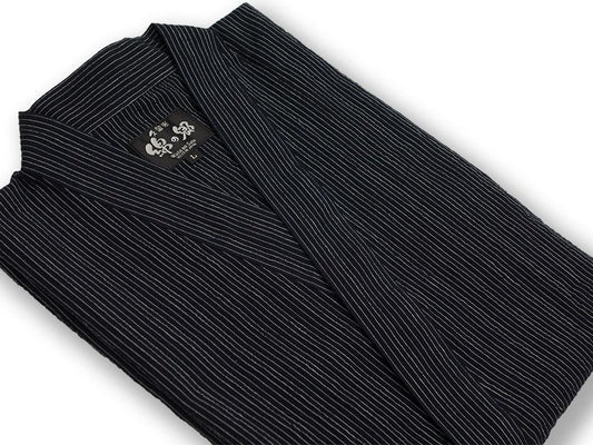 Men’s Jinbei Gokuboso Shima Shiro Black – Made in Japan