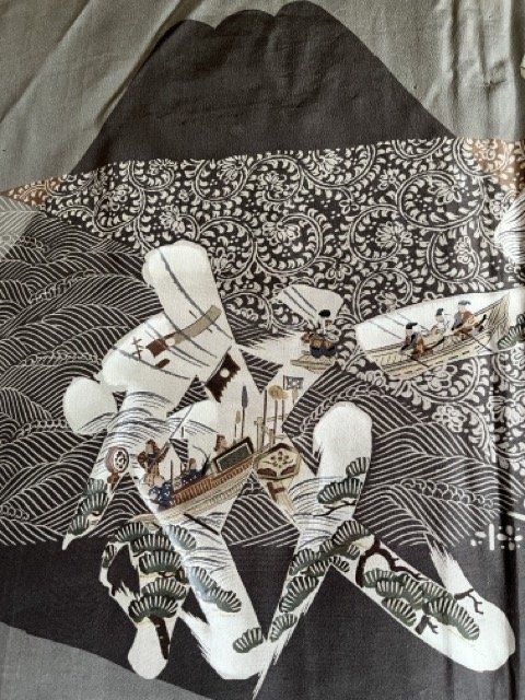 Men's Antique Samurai Haori Black Silk Monstuki– Busho no Ikusa