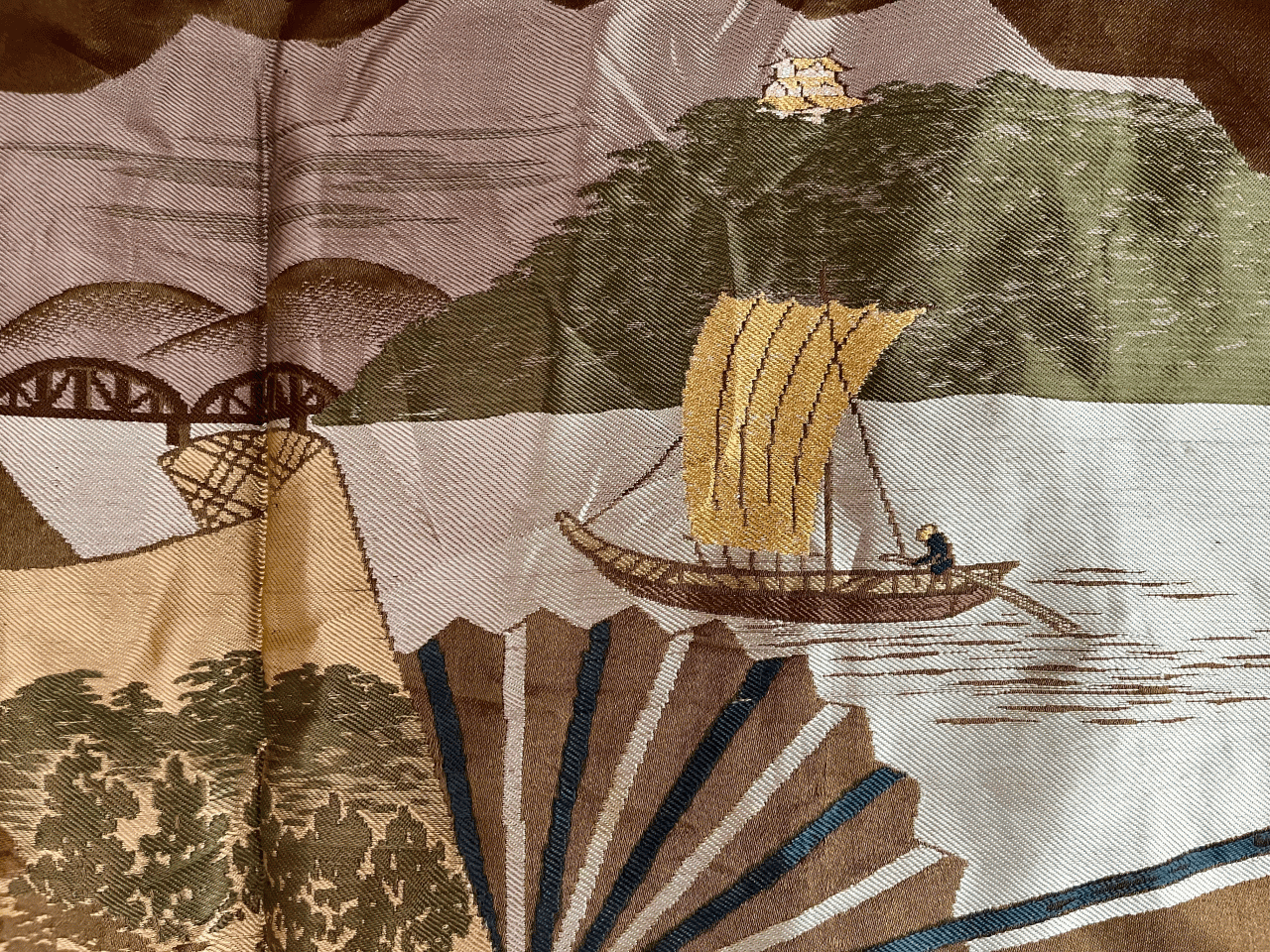 Men’s Japanese Haori – Black Silk Katabami Montsuki Kyomizudera Temple & Himeji Castle