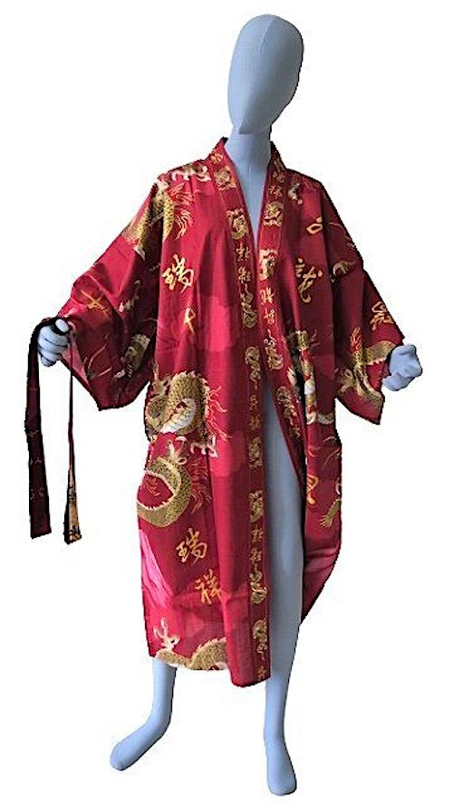 Men's Japanese Yukata Fujiyama & Dragon Made in Kyoto Japan