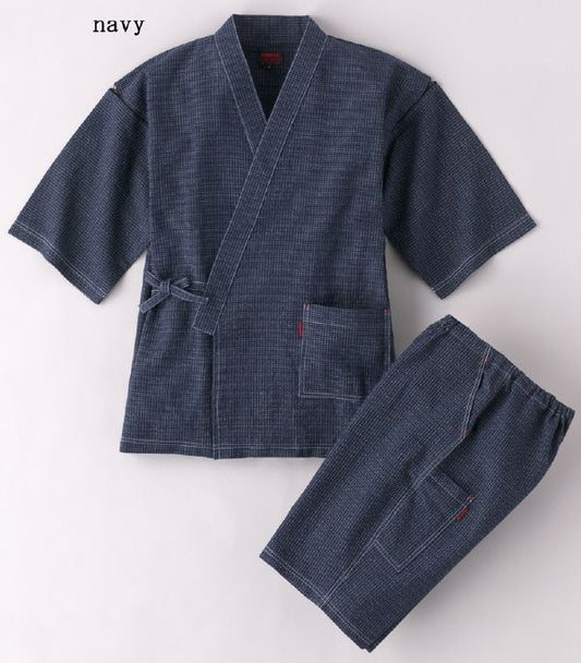Men’s Jinbei – Kurume Chijimi Ori “Bunjin Gara” Made in Japan