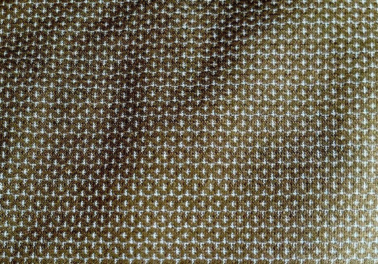 Men’s Traditional Japanese Kimono – Navy Tsumugi Silk with Kikkō Gara Pattern