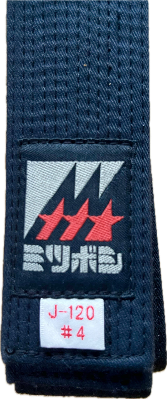 Mitsuboshi Black Belt Cotton J-120 Size 4 (275cm)