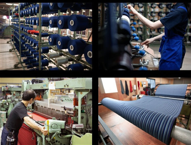 Navy Blue Chijimi Ori Cotton Samue