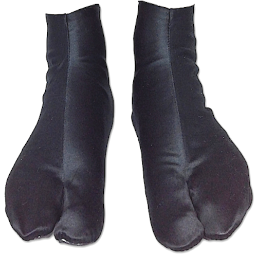 Ninja Tabi Black Satin Cotton Shusu 4 Kohaze #19