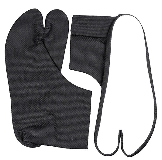 Ninja Tabi Sashiko Black Cotton – 5 Kohaze – Made in Japan