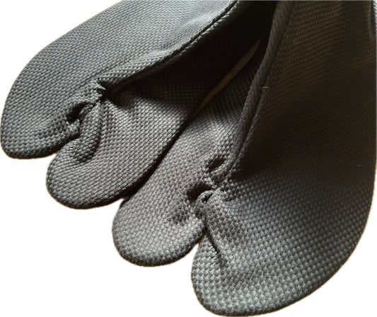 Ninja Tabi Sashiko Black Cotton – 5 Kohaze – Made in Japan