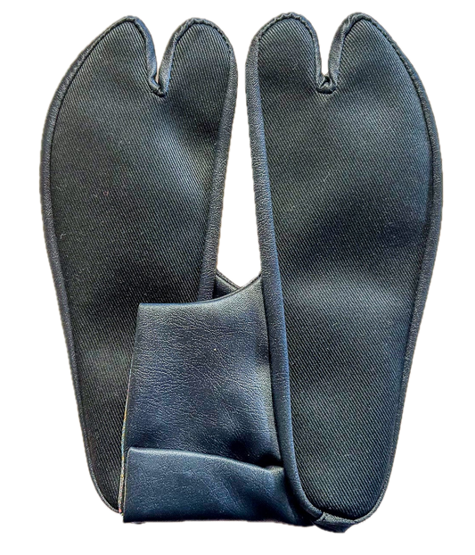 Ninja Tabi Socks Black Synthetic Leather 4 Kohaze Made in Japan