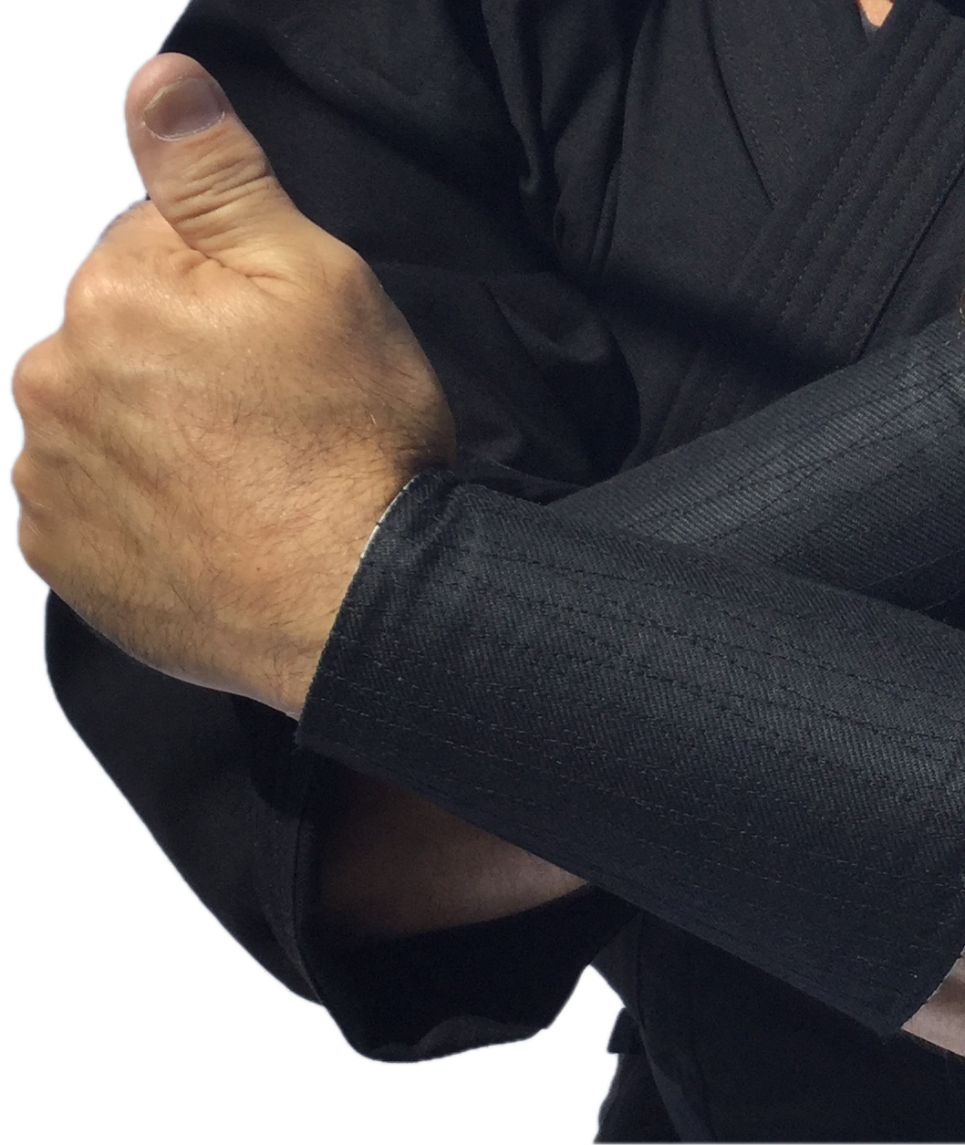 Ninjutsu Tekkou Orizashi Black Cotton Arm Guard Magic Tape (5 or 7 Kohaze)