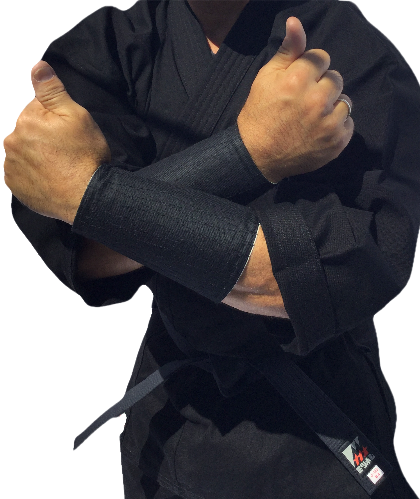 Ninjutsu Tekkou Orizashi Black Cotton Arm Guard Magic Tape (5 or 7 Kohaze)