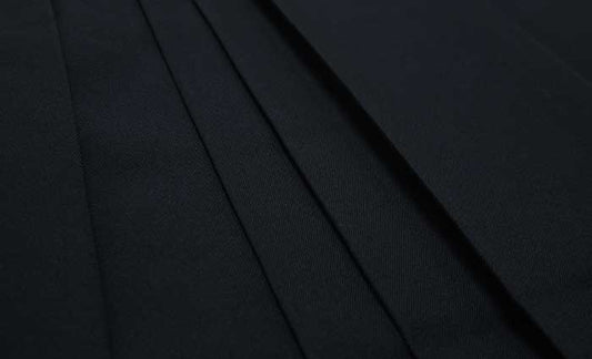 Premium Iaido Hakama Black Polyester - Tozando - Size 22