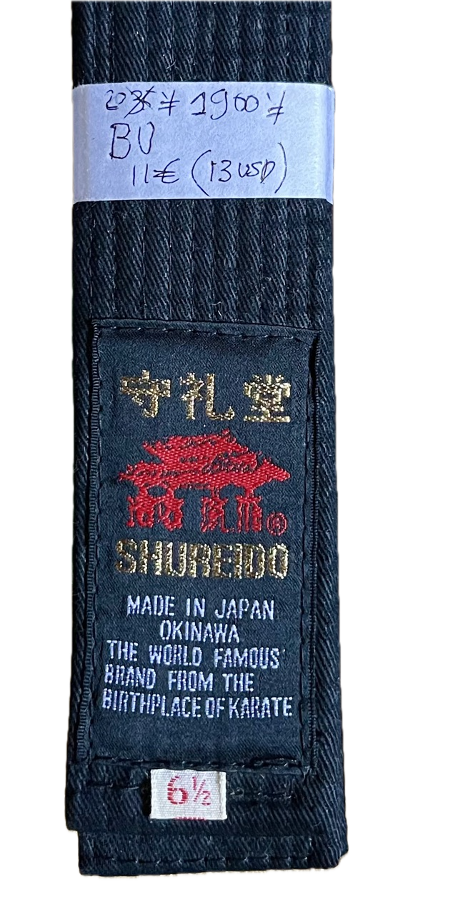 Shureido Black Belt Cotton Standard BU Size 6.5 (320cm) Shureido