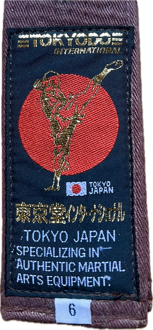 Tokyodo Brown Karate Belt Standart Size 6 (310cm)