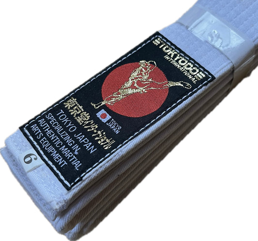 Tokyodo white Karate Belt Standart Size 6 (310cm)