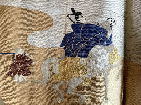 Traditional Japanese Men’s Antique Haori - “Yoritomo’s Journey to Mount Fuji”