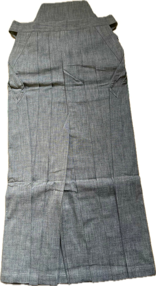 Traditional Japanese Umanori Hakama Gray Cotton Size M HandMade in Japan