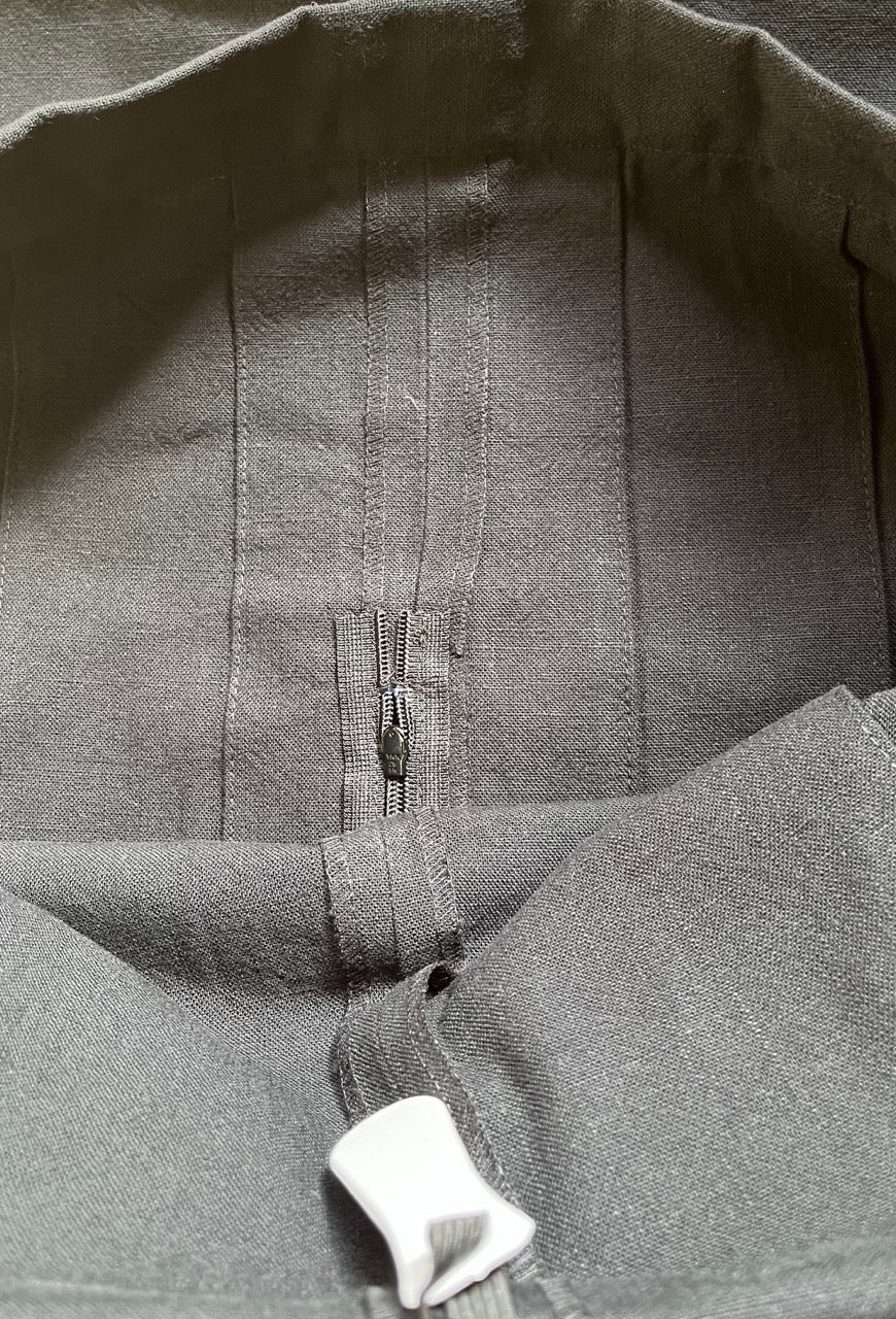 Traditional Japanese Umanori Hakama Gray Cotton Size M HandMade in Japan