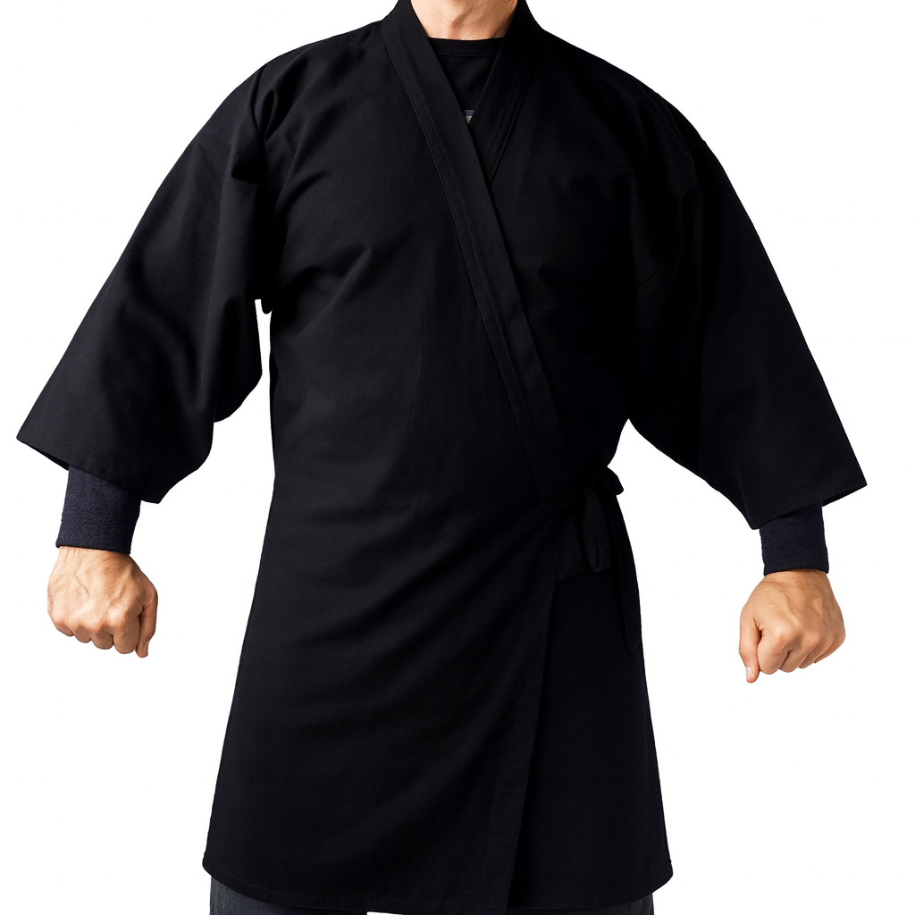 Traditional Ninja Uwagi Jacket Black Polyester