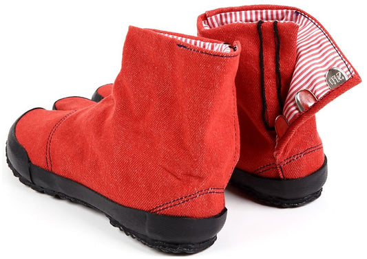 Wamon Red Jeans Denim Jika-Tabi Shoes 23cm (US 6) Handmade in Japan