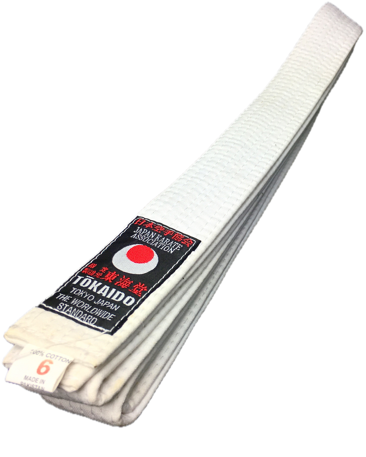 White Karate Belt Tokaido BLW JKA Size 6 (295cm)